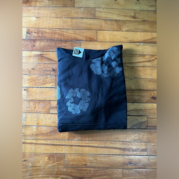 Denim Tears Black Monochrome Hoodie - Picture 4 of 5